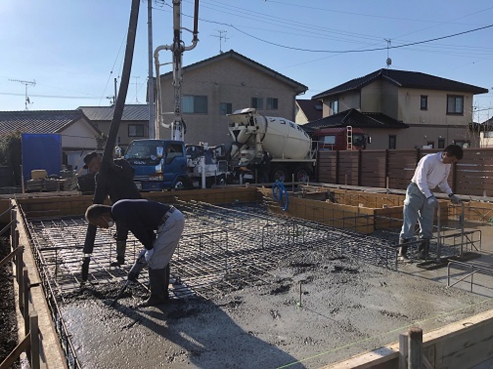 吉田町M様邸コンクリート打設