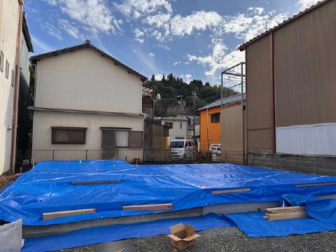 沓谷K様邸土台据え2