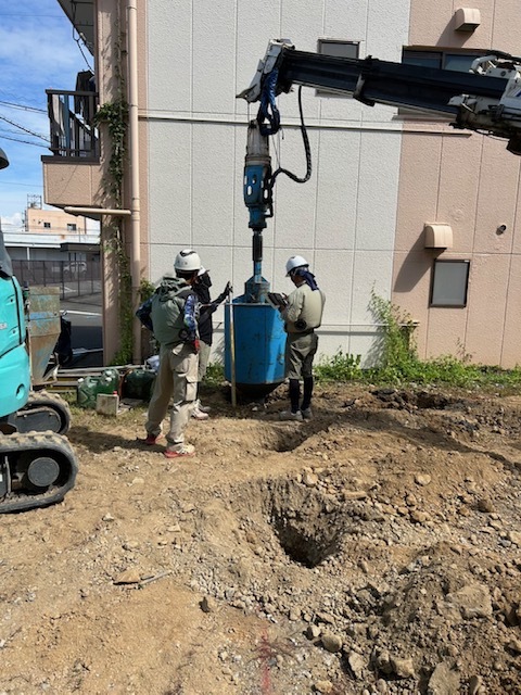 沓谷K様邸地盤補強工事