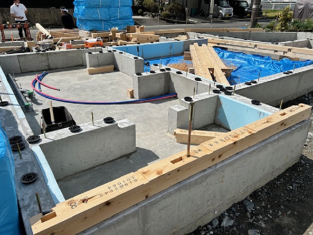 島田市中河町O様邸土台据え2