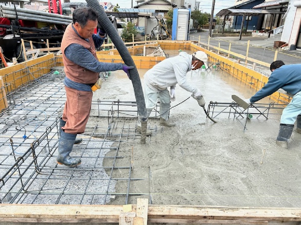 島田市中河町O様邸コンクリート打設