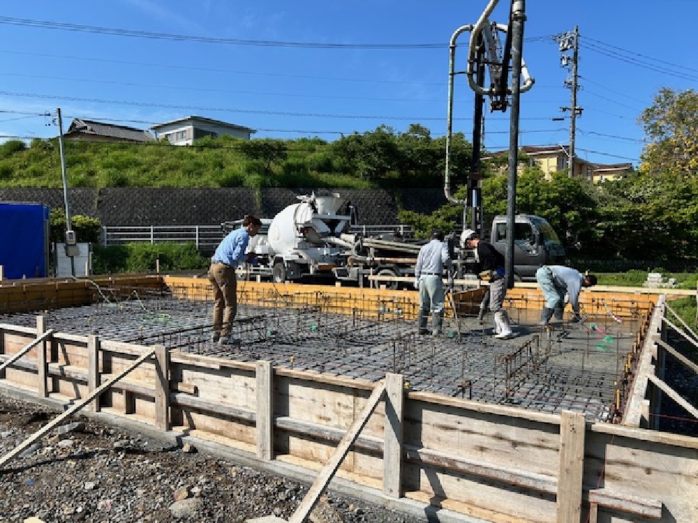 藤枝市水上M様邸コンクリート打設