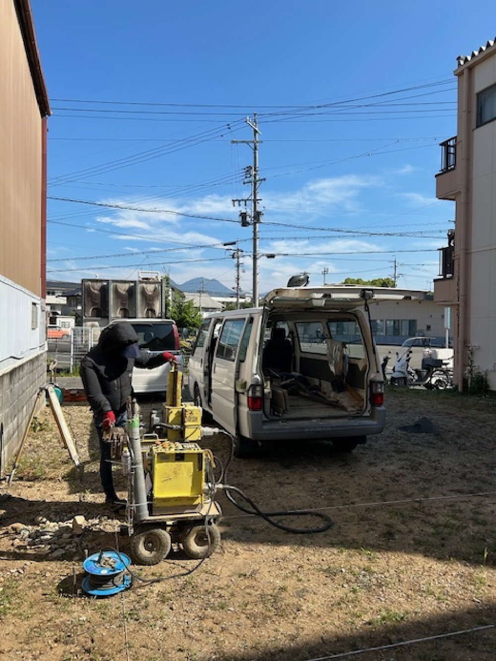 沓谷K様邸地盤調査