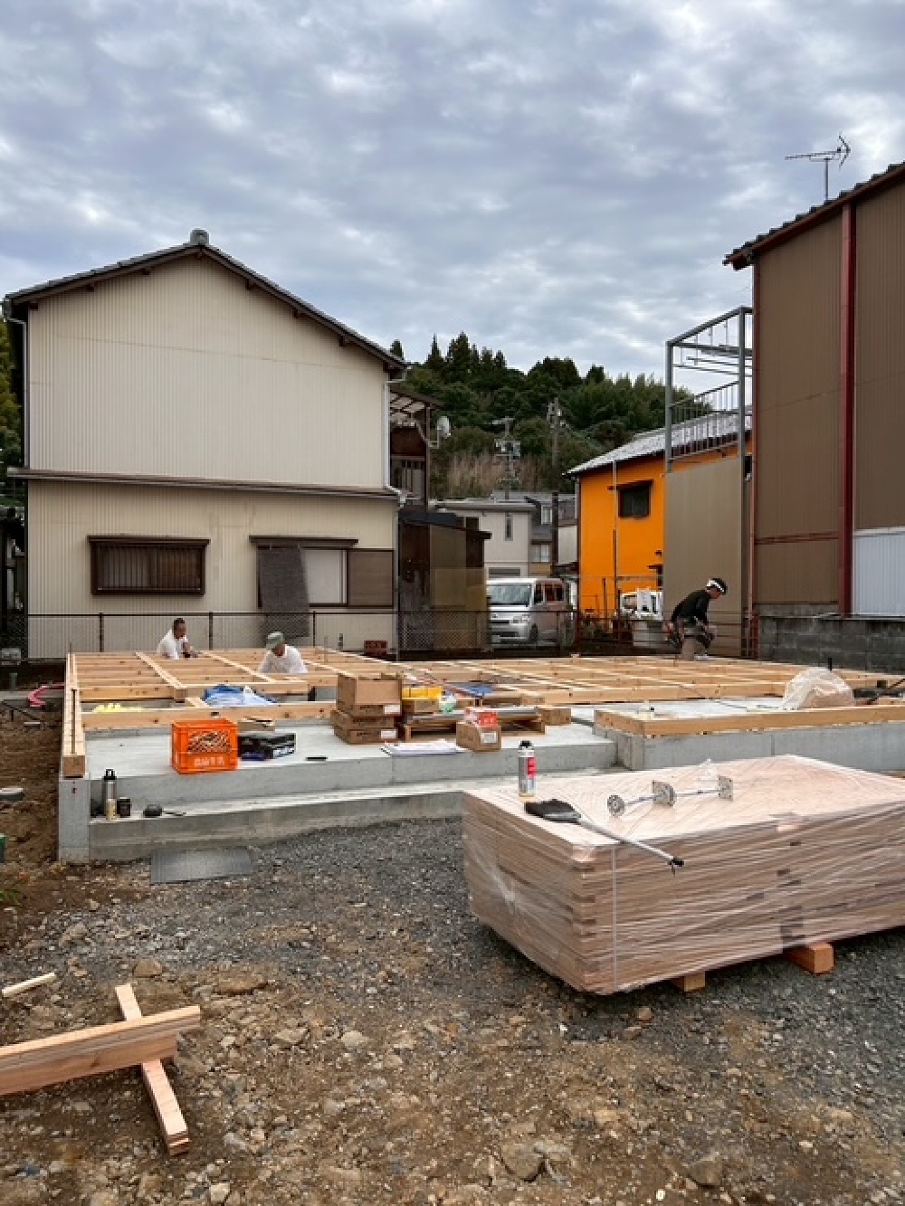 沓谷K様邸土台据え