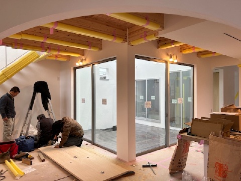 焼津市大村のソラマド建具吊り込み2