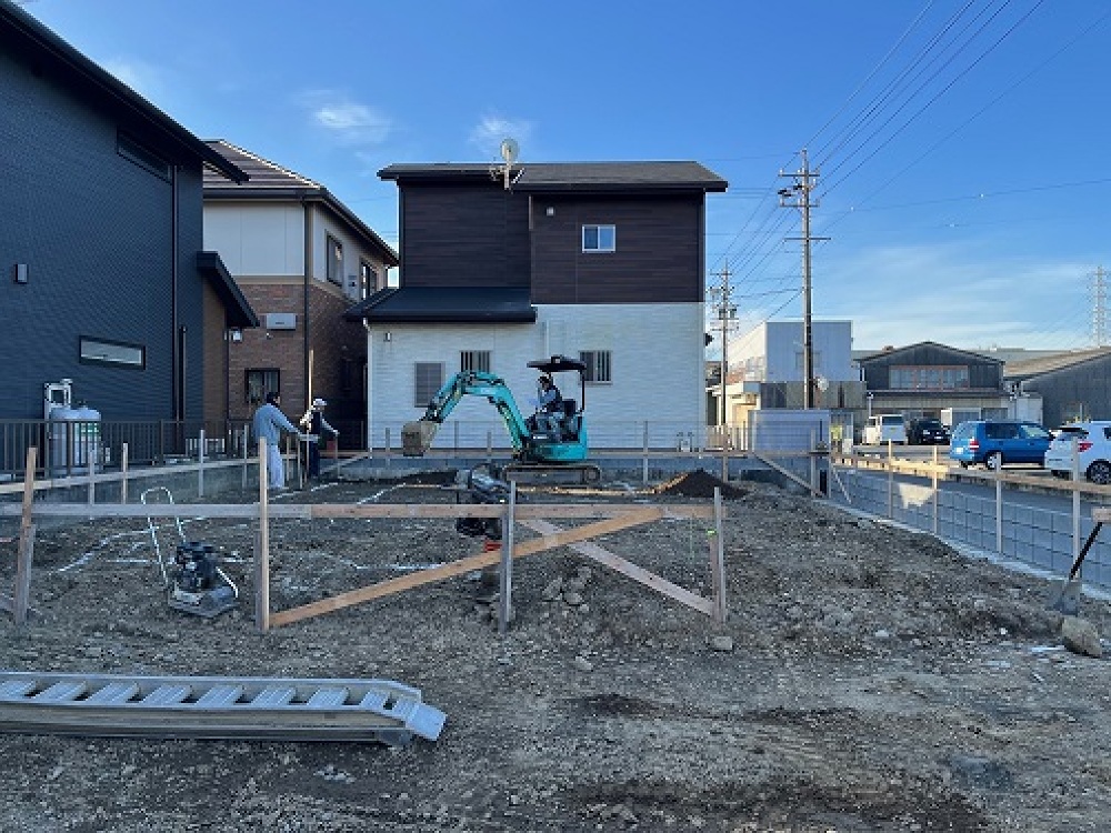 藤枝市郡基礎工事着工