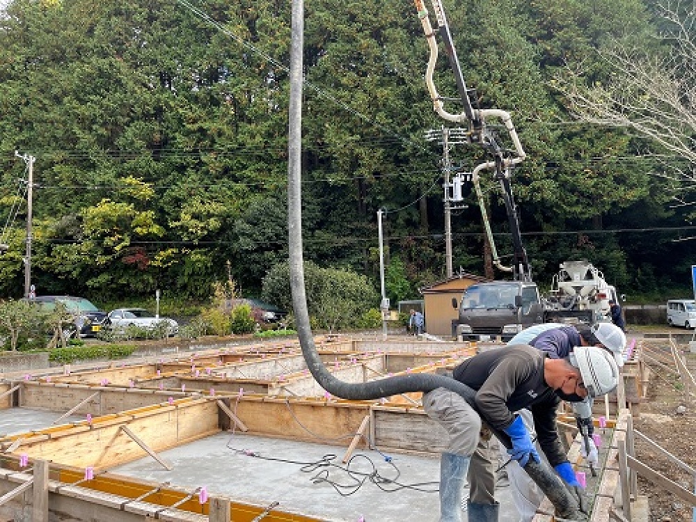 島田市旗指S様邸ｺﾝｸﾘｰﾄ打設