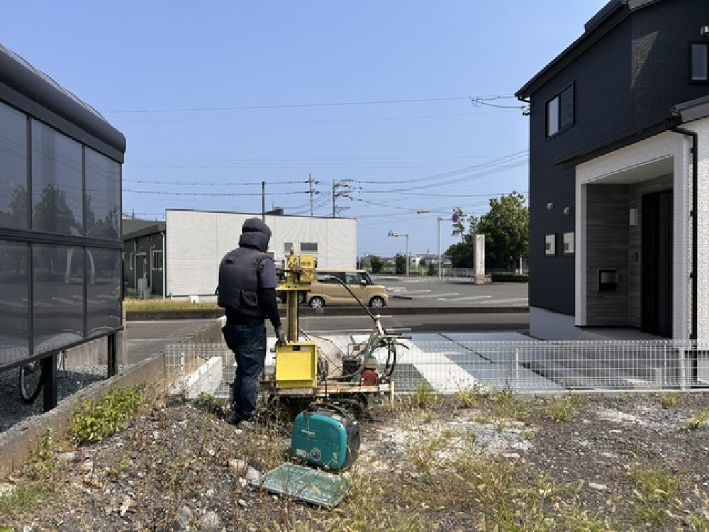 地盤調査を行いました